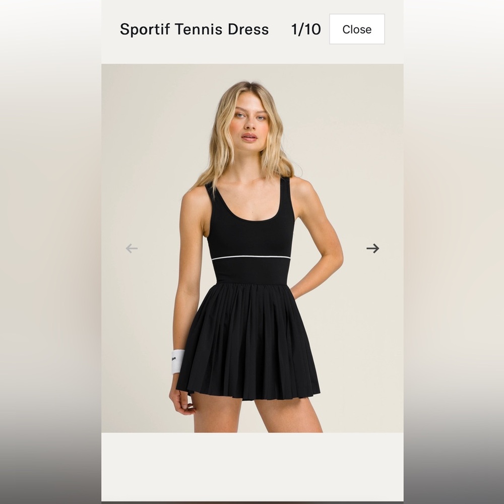 Wilson Black Mini Tennis Dress with White Trim